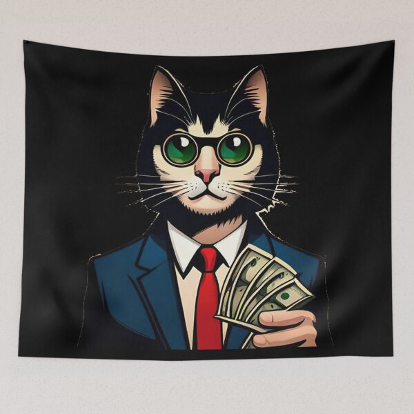 Item preview, Cat with Money designed and sold by tshirtsandme.