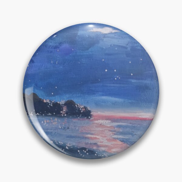 Item preview, Night sea landscape designed and sold by LilouDraws.
