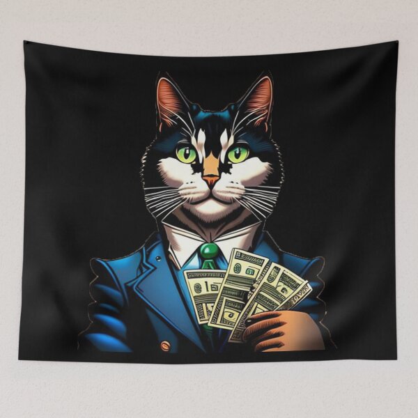 Item preview, Cat with Money designed and sold by tshirtsandme.