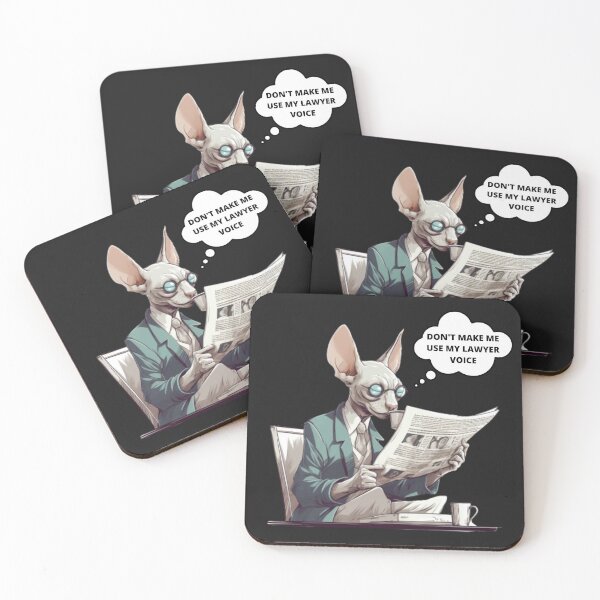 Item preview, DON'T MAKE ME USE MY LAWYER VOICE Caffeine and advocate - Sphinx Cat  designed and sold by CRAZY&ART.