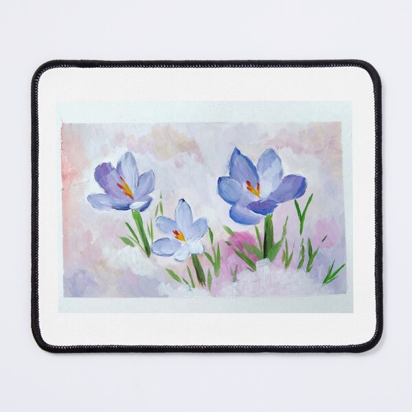 Item preview, Crocus blooming in snow designed and sold by LilouDraws.