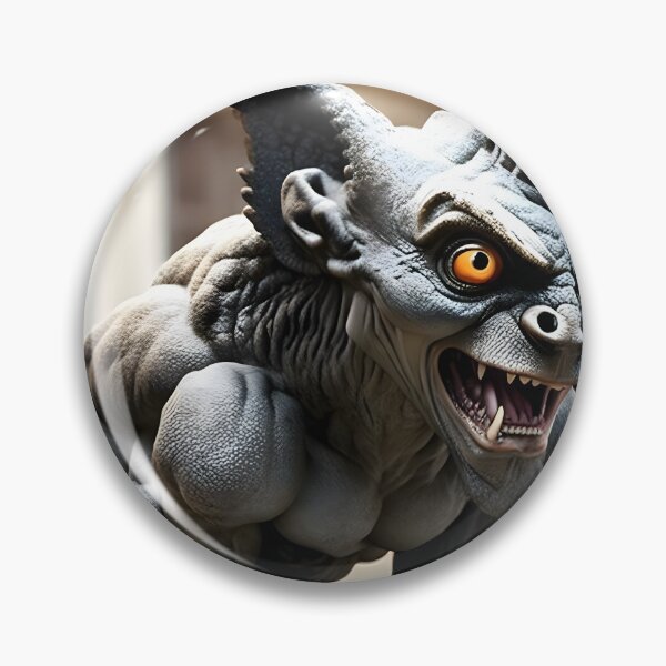 Item preview, Gargoyle with glowing eyes on a building ledge designed and sold by magikman65.