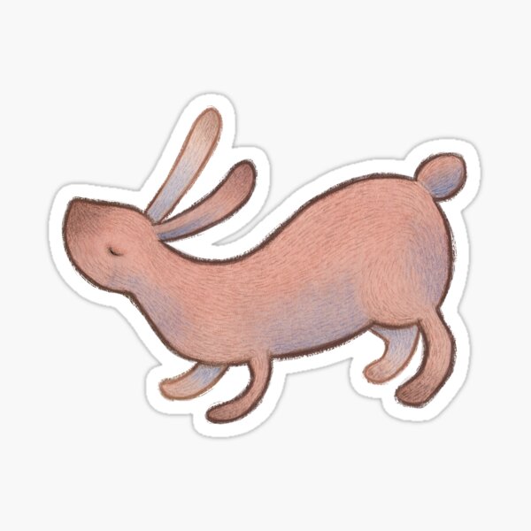 The Crouching Rabbit Sticker