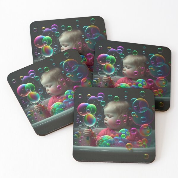 Item preview, Bubbles of Joy - Adorable Baby Bathed in Colorful Bliss designed and sold by lezario.