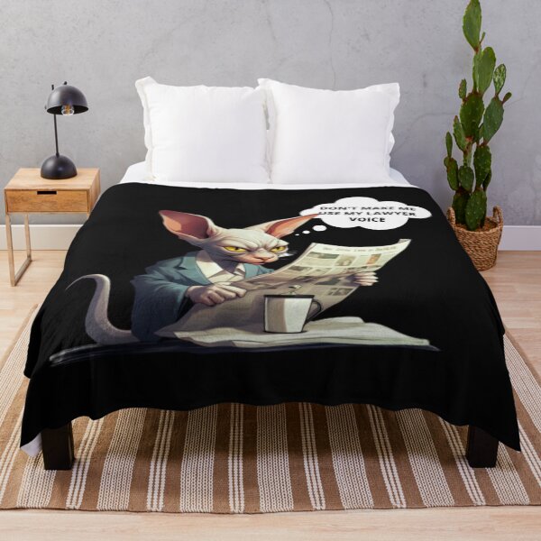 Item preview, DON'T MAKE ME USE MY LAWYER VOICE Caffeine and advocate - Sphinx Cat designed and sold by CRAZY&ART.