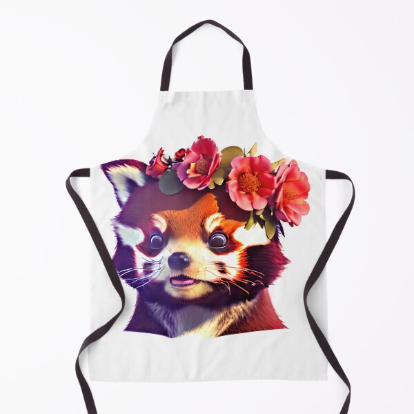 Item preview, Cute Friendly Red Panda With Flowers designed and sold by EdeniaArtStudio.