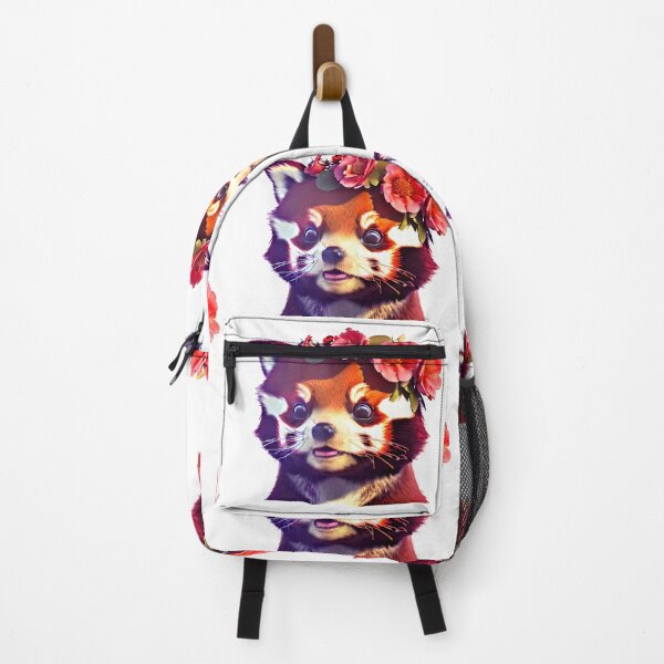 Item preview, Cute Friendly Red Panda With Flowers designed and sold by EdeniaArtStudio.