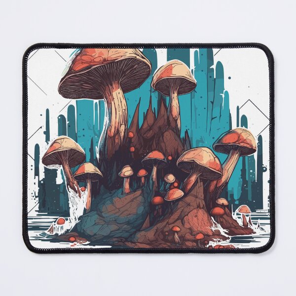 Item preview, Detailed dark ambient mushrooms designed and sold by ArtificialFungi.