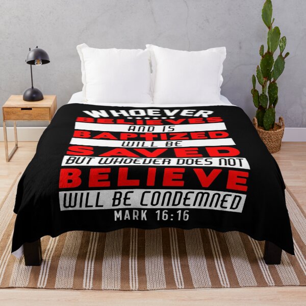 Item preview, Mark 16:16 Whoever Believes and is Baptized will be Saved designed and sold by plushism.