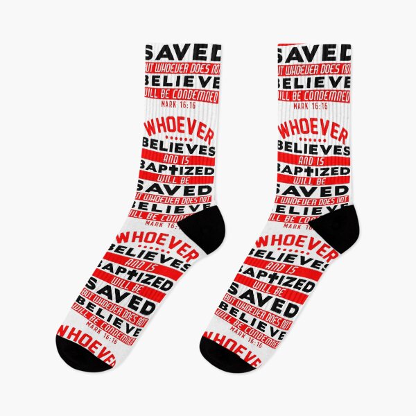 Item preview, Mark 16:16 Whoever Believes and is Baptized will be Saved designed and sold by plushism.
