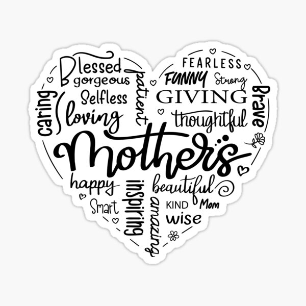 STRONG AS A MOTHER Happy Mothers Day Mum Cool Mom' Sticker