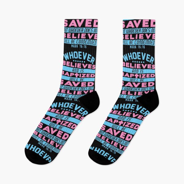 Item preview, Mark 16:16 Whoever Believes and is Baptized will be Saved designed and sold by plushism.