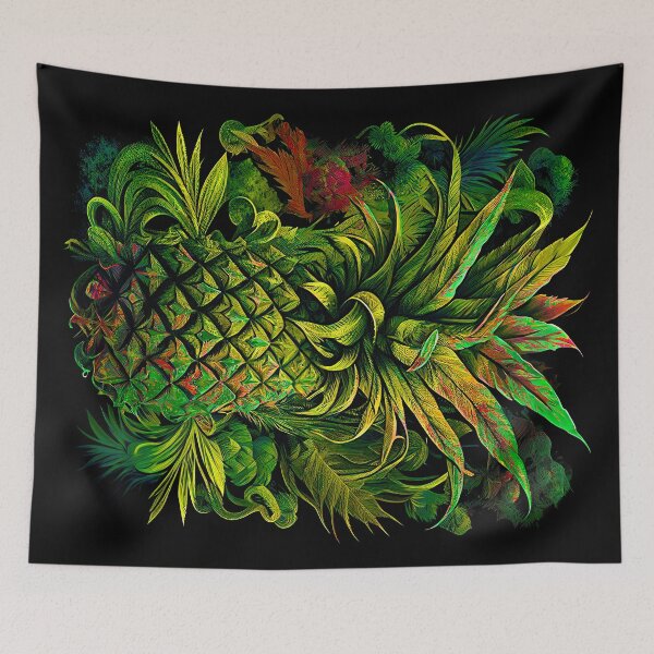 Aperçu de l'œuvre Ananas Floral Coloré créée et vendue par MindWave THC.