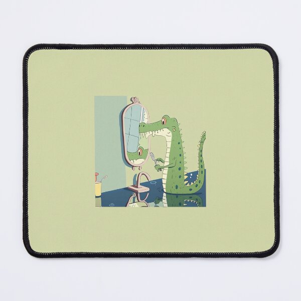 Item preview, Mirror-looking cartoon crocodile. designed and sold by SMALL BEAR ART.