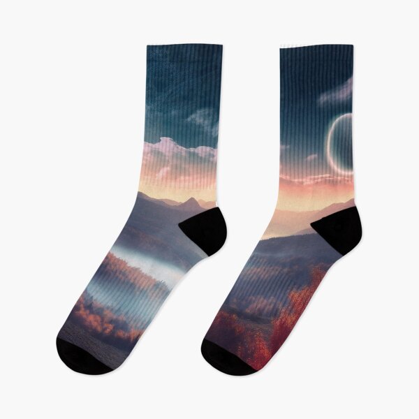 Item preview, Aurora Mountains - Starry mountain night  designed and sold by Transcendance.