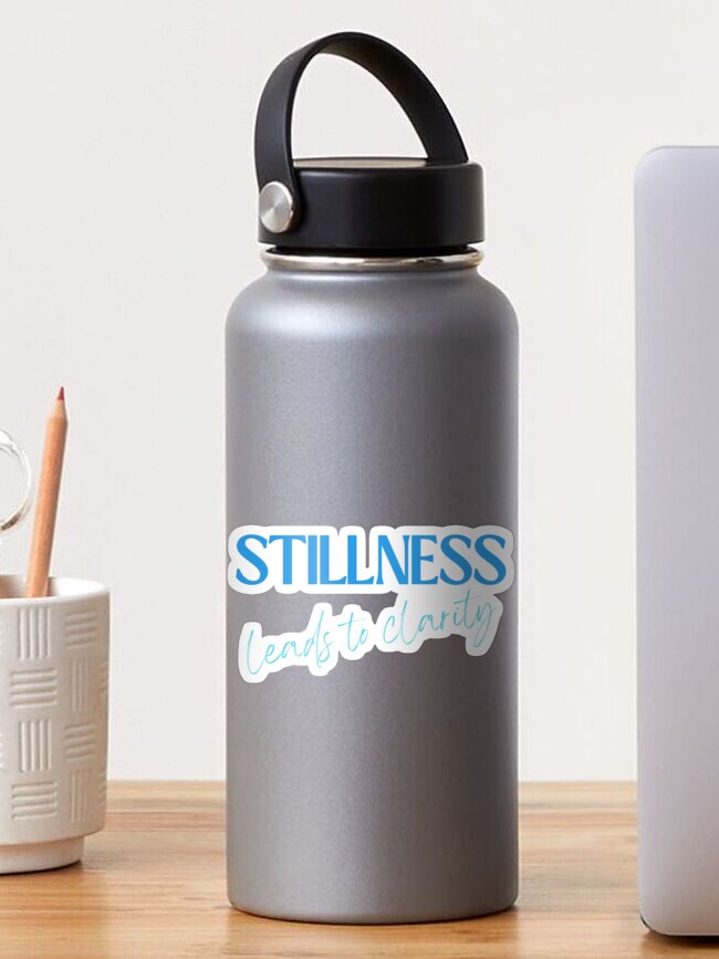 Thumbnail 1 of 3, Sticker, Stillness Gifts Leads to Clarity Mindfulness Meditation designed and sold by stillnessgifts.
