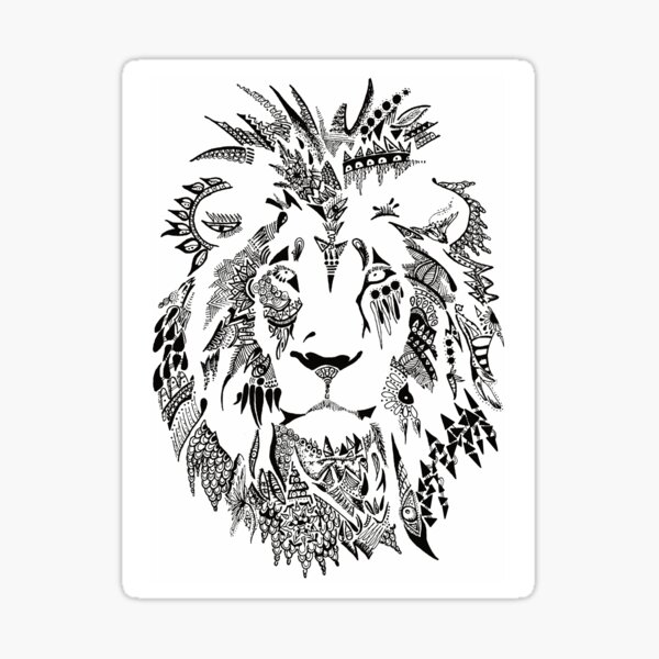 Leão Maori Sticker
