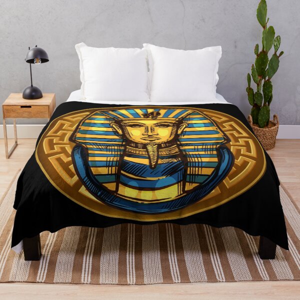 Item preview, Egyptian Pharaoh Mask Gold Blue designed and sold by Yiorgos Designs.