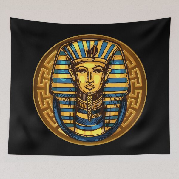 Item preview, Egyptian Pharaoh Mask Gold Blue designed and sold by Yiorgos Designs.