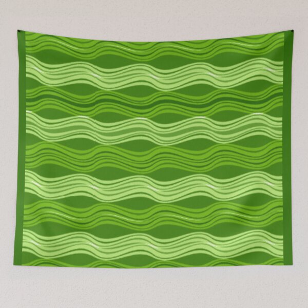 Item preview, Green waves abstract pattern designed and sold by RaionKeiji.