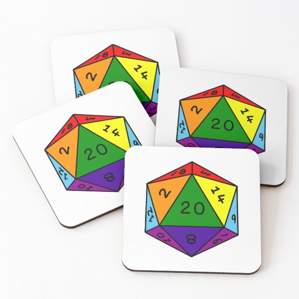 Item preview, Rainbow Nat20 - Natural 20 - Critical Success - D&D Novelty designed and sold by CC's Designs.