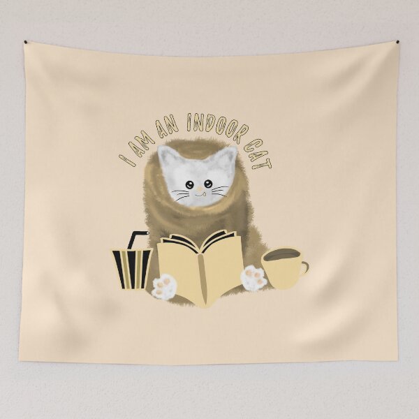 Item preview, I am an indoor cat - introverted cat designed and sold by stayartsy07.