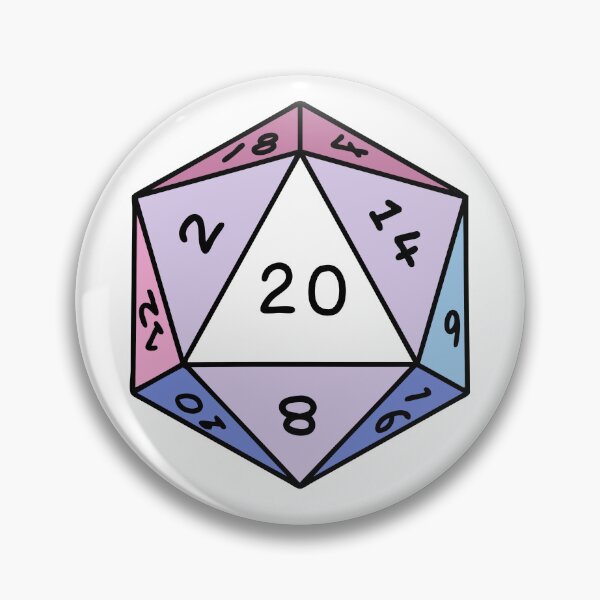 Item preview, Bigender Nat20 - Natural 20 - Critical Success - D&D Novelty designed and sold by CC's Designs.