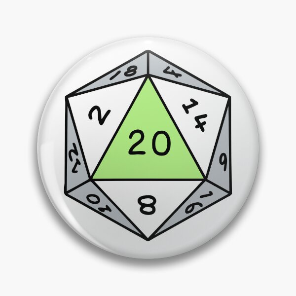 Item preview, Agender Nat20 - Natural 20 - Critical Success - D&D Novelty designed and sold by CC's Designs.