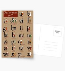 Shakespeare Alphabet Postcards
