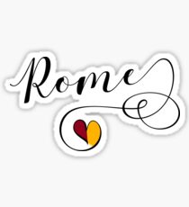 Rome Sticker, Rome Flag, Heart Rome Sticker