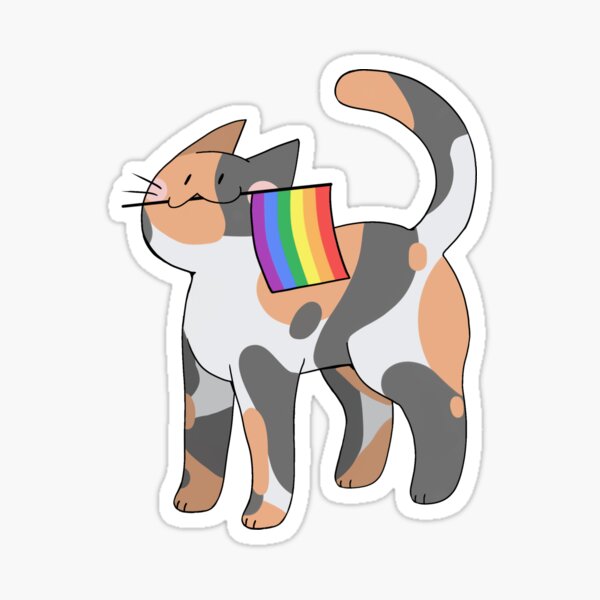 Item preview, Pride cat | traditional flag designed and sold by Kotazii.