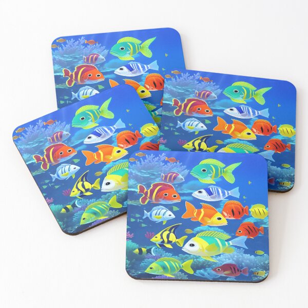Item preview, Abstract Fantasy  Pattern Of Multicolored Fishes In The Sea. designed and sold by Giulivo Store Graphic.