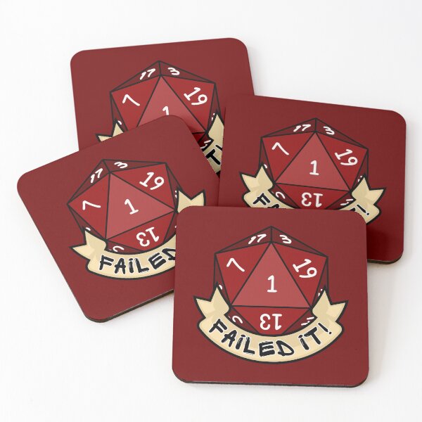 Item preview, Failed it! - Natural 1 - Critical Fail - D&D Red Novelty designed and sold by CC's Designs.