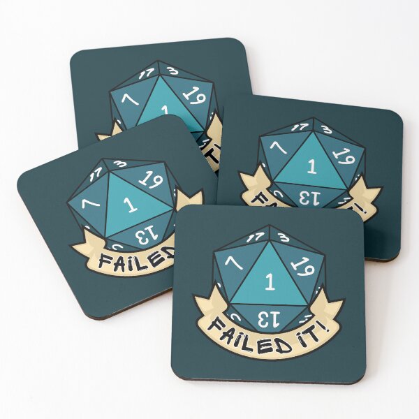 Item preview, Failed it! - Natural 1 - Critical Fail - D&D Blue Novelty designed and sold by CC's Designs.
