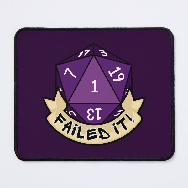 Item preview, Failed it! - Natural 1 - Critical Fail - D&D Purple Novelty designed and sold by CC's Designs.