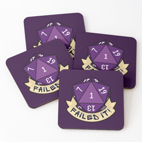 Item preview, Failed it! - Natural 1 - Critical Fail - D&D Purple Novelty designed and sold by CC's Designs.