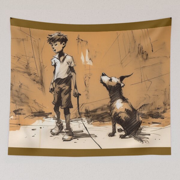 Item preview, Boy With Dog designed and sold by Mark Salmon.