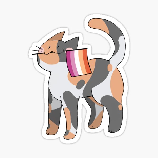 Item preview, Pride cat | lesbian wlw flag designed and sold by Kotazii.