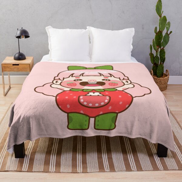 Item preview, Cute Pink Strawberry Character Chibi Character designed and sold by satchisatchi.