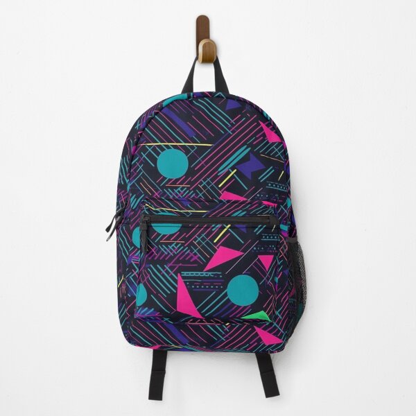 Item preview, Retro 80s Geometric Pattern Pink, Blue, Purple Shapes - Vintage Synthwave Aesthetic Design designed and sold by Timothy Redman.