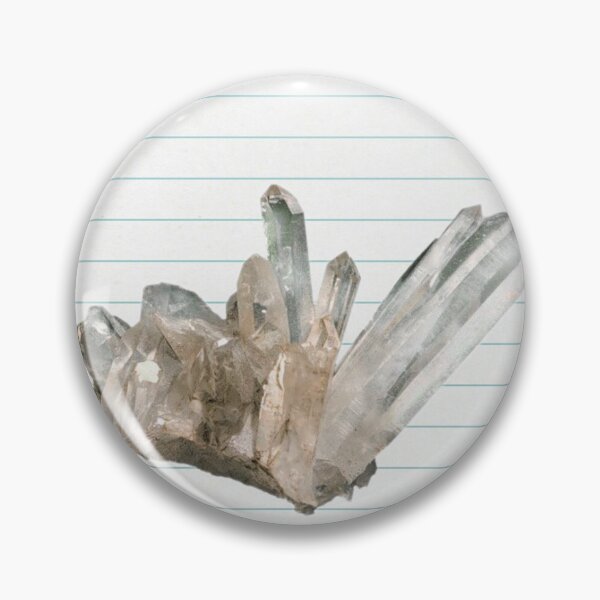 Item preview, Clear quarts crystal sticker/button  designed and sold by Blackout Trinkets.