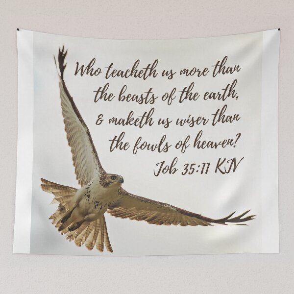 Item preview, Job 35:11 King James Version Bible Verse designed and sold by Caregiverology.