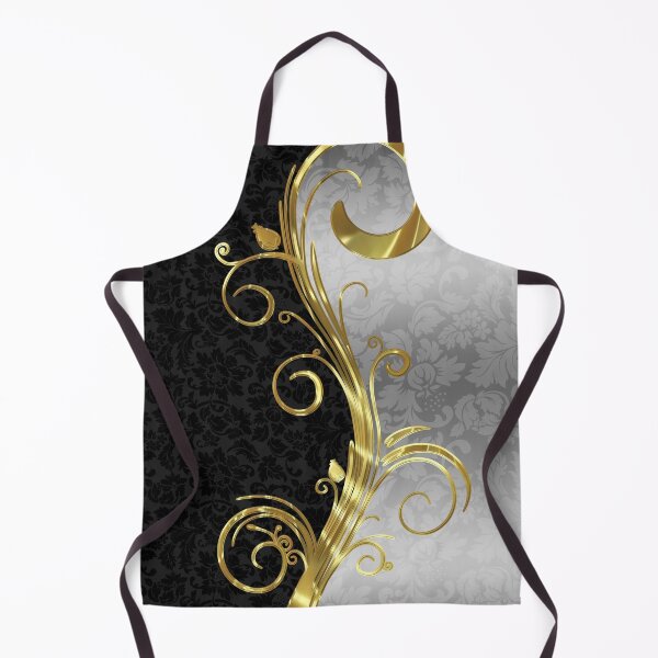 Item preview, Black Damasks Gold & Silver Swirls designed and sold by GoDesign1.