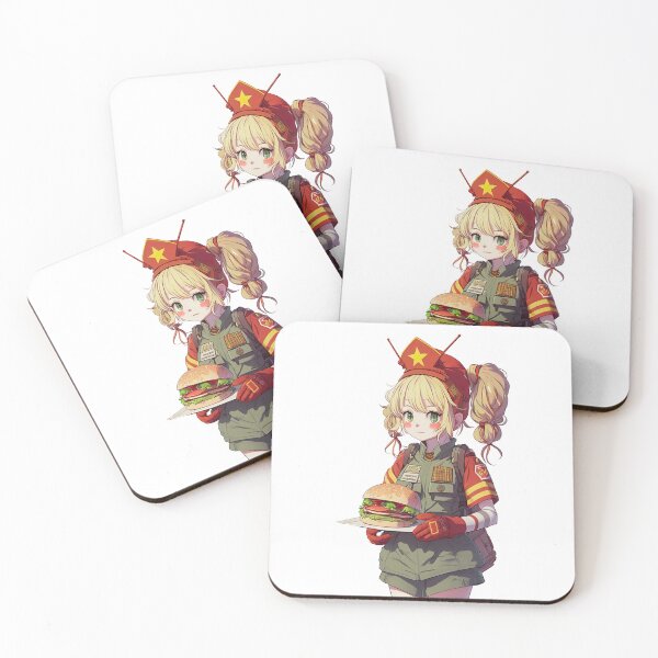 Item preview, Anime Girl Burger Fast Food Worker designed and sold by NanarodsDesign.