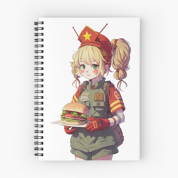 Item preview, Anime Girl Burger Fast Food Worker designed and sold by NanarodsDesign.