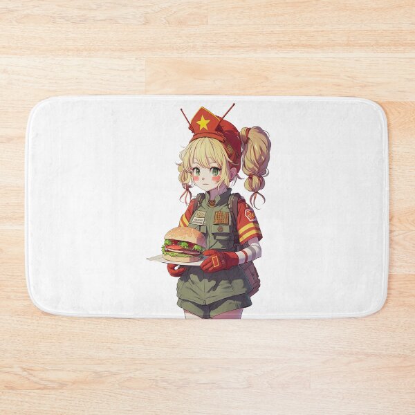 Item preview, Anime Girl Burger Fast Food Worker designed and sold by NanarodsDesign.