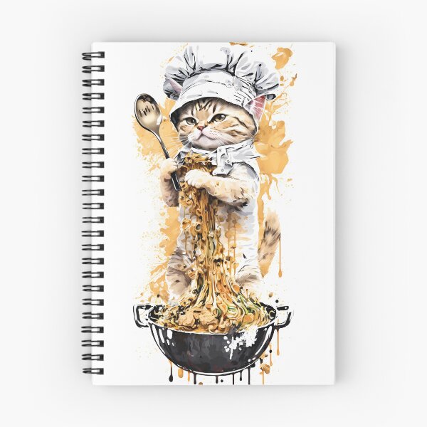 Artikelvorschau, Katzenkoch, der Spaghetti macht entworfen und verkauft von Jon-Bear.