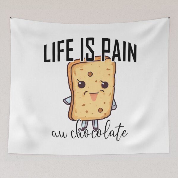 Item preview, life is pain with chocolate designed and sold by knuppify.