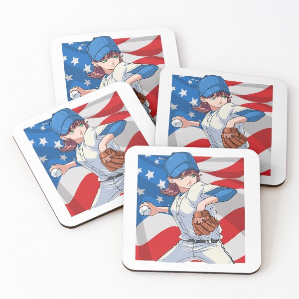 Item preview, Baseball Player Boys Girls Youth Female Outfielder American Flag designed and sold by Nosek1ng.