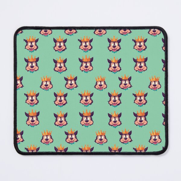 Item preview, Silly dog wearing a crown tile pattern designed and sold by Aaron2610.